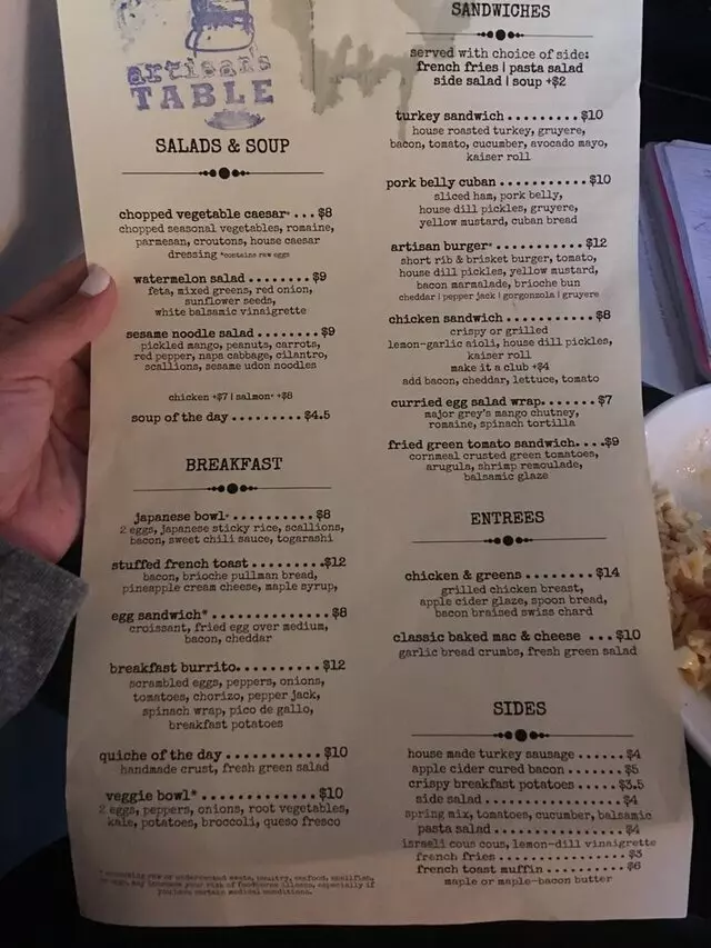 Artisan’s Table