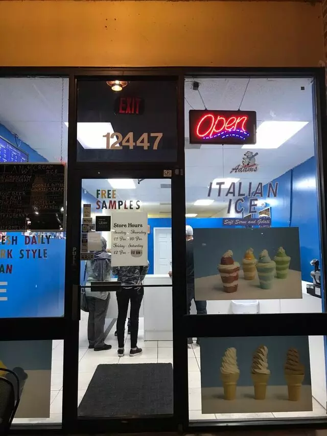 Adam's italian ice